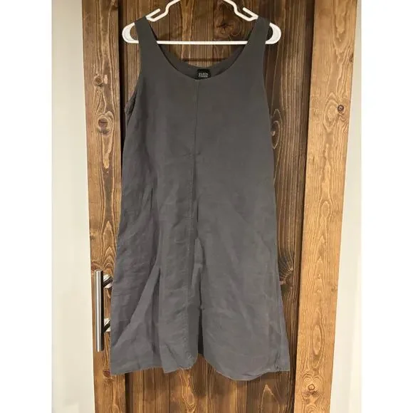 Eileen Fisher Gray Linen Tank Dress Medium Eileen Fisher Gray Linen Tank Dress Medium